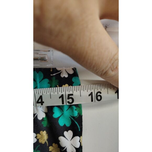 No Boundaries Women's XL Green and Gold Shamrock Ankle Leggings - Picture 6 of 6